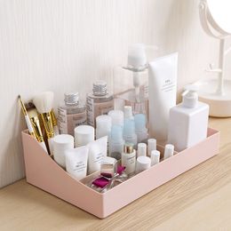 MeyJig Plastic Cosmetic Storage Box Desk Makeup Remote Control Case Brush Lipstick Holder Office Bathroom Organiser Y200111