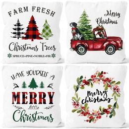 Christmas pillow cover washable and Colourless car sofa cushion cover pillow case Christmas decorations Home Textiles T2I51675
