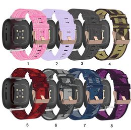 wholesale Nylon Strap for Fitbit Versa 3 Band Canvas Woven Watchband Versa3 Replacement Sports Bracelet Wristband for Fitbit Sense Bands