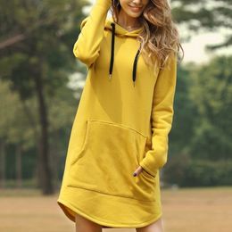 New Spring Autumn Hot Sales Women Sweatshirts Plus Size Casual Loose Solid Hooded MD-Long Style Sweatshirt For Women Hoodies 3XL 201204