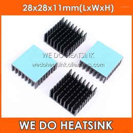 Fans & Coolings WE DO HEATSINK 28x28x11mm Thermal Pad Radiator Heat Sinks Cooler Black Anodized And Slotted1