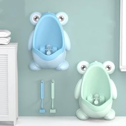 Boys Penico Pee Infant Toddler Wall-Mounted Baby Boy Potty Toilet Training For Kids Cartoon Frog Children Stand Vertical Urinal 201117