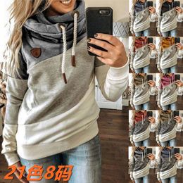 European and American autumn and winter new women's hooded fleece loose sweater