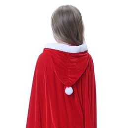 New Christmas Cape Jacket Adult Child Unisex Holiday Party stage table performance cosplay role play clothes red clothing