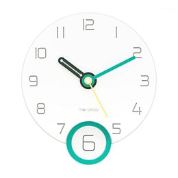 Wall Clocks Nordic Clock Simple White Creative Kitchen Rustic Modern Design Living Room Relogio Household Products YY60WC1