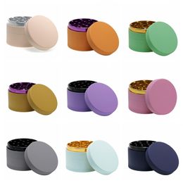 4 layers 63mm Beautiful Herb Rubber Solution Cigarette Crusher Aluminum Alloy Smoke Grinder Tobacco Grinder Smoking Pipe sea shipping YL166