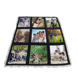 Wholesale! Sublimation White Blank Blanket 9 & 15 & 20 Panels Soogan Carpet Square Blankets Theramal Transfer Printing Quilt A12