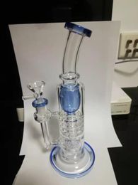 2021 10inches Klein hookahs dab rigs oil rig thick glass barrel perc to Matrix bongs smoking water pipe