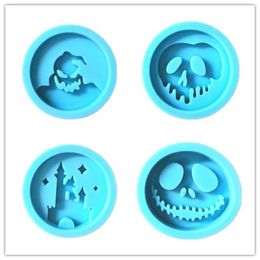 4 pcs silicone Phone grip resin epoxy halloween mold 201023