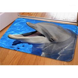 Cushion/Decorative Pillow Carpets 3D Cool Animal Dolphin Print Home Floor Carpet For Living Room Anti Slip Doormat Door Entrance Mat1