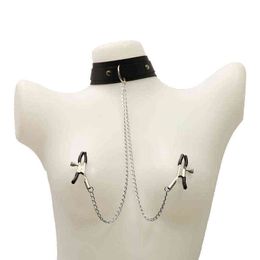 Nxy Sex Pump Toys Shop Bdsm Bondage Restraint Fetish Collar Chain Collars Collocation Nipple Clamps No Vibrators Erotic for Women 1221
