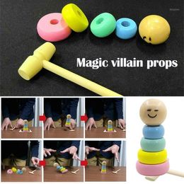 new magic tricks Canada - 1 Set New Funny Wood Toys for Children Kids Immortal Daruma Unbreakable Magic Tricks Close Up Stage Magic Props Educational Toys1