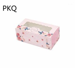 Gift Wrap 5Pcs/lot Paper Cake Box Color Kraft Cupcake Packaging 350gsm Cardboard Candy Wedding Party Boxes 13.5x7x5cm1