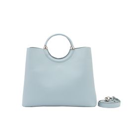 Soft leather simple fashion bag solid women's handbag ring handle large capacity and internal compartment Single Shoulder Messenger Bag