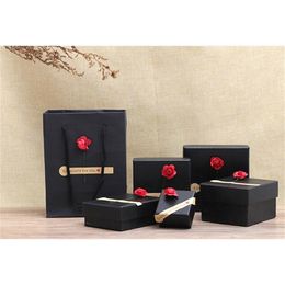 rose gift earring box Скидка Мода роз Цветочный дисплей упаковки подарочные коробки ювелирные изделия коробки кольца серьги браслеты коробки хорошее качество Доставка бесплатно