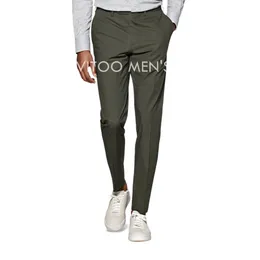 Men's Suits & Blazers Men Pants Military Green/Spring Summer Suit Business Wedding Slim Homme Costume/Formal Male Trousers Clothing/A Pair O