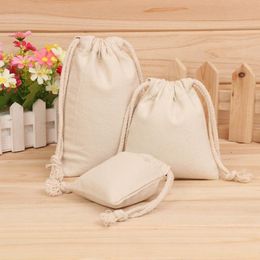 Storage Bags 10 Sizes Cotton Drawstring Dust Bag Clothing Shoes Bundle Home Organisation Christmas Pocket Dropship291F