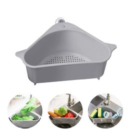 Kitchen triangle sink Philtre drain basket vegetable rack suction tray sink Philtre rack sponge rack rag storage tool basket