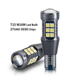 2PCS NEW T15 912 W16W WY16W Super Bright 3030 LED Auto Brake Bulb Backup Reverse Lamp Car Daytime Running Light Turn Signals 12V