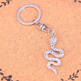 Fashion Keychain 51*21mm snake cobra Pendants DIY Jewellery Car Key Chain Ring Holder Souvenir For Gift