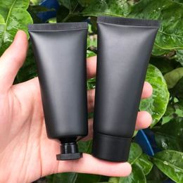 1pcs 60g frosted black Cosmetic Hose Soft Facial Cleanser Tube, Portable Travel Plastic Hand Cream Tube