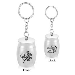 30x40mm Small Cremation Urn for Ashes Pet/Human Fish Memorial Urns Keychain Ash Urn Necklace Keepsake-Fishing in Heaven