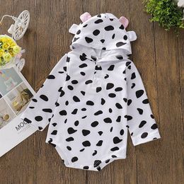 cow print baby grow