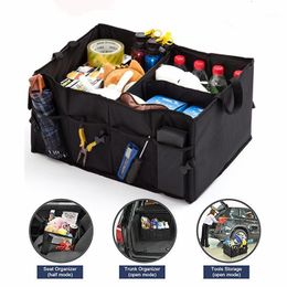 Foldable Car Trunk Organizer Universal Box Portable Bag Storage Case Cargo Black For Auto Trucks SU Bags