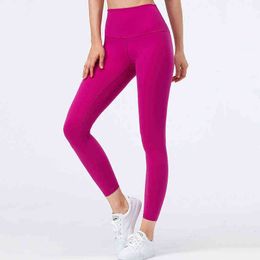 SDFHSFH New High Waist Hip Push Up Trousers For Women Leggings Gym Workout Tights Sport Yoga Pants Running Pants Clothing H1221