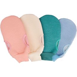 Solid Colour Exfoliating Bath Towel Single Finger Bath Gloves Brushes For Men Women Body Spa Massage XG0462