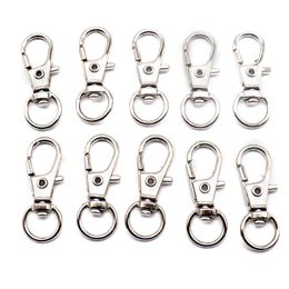 Wholesale 100 X Silver Key Ring KeyChain Split Chain For Key Rings Dog Tag Accessories For Pet Tag Bag Decoration Jewelry Buckle 210201