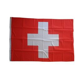 Swiss Flag High Quality 3x5 FT 90x150cm Flags Festival Party Gift 100D Polyester Indoor Outdoor Printed Flags Banners