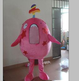 2019 hot fashion lovely pink fish mascot costume animal costume school mascot fancy dress costumes Holiday special clothing