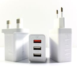 Fast Quick Charging 3.0 USB Wall Charger EU/US/UK Plug Mobile Phone Tablet PC Portable Travelling Charger Adapter