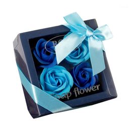 Gift Wrap 4Pcs/Box Present Rose Soap Flowers Romantic Wedding Party Artificial Flower Decor Health Care Tool Personalized Gift1