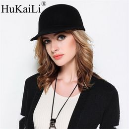 Spring girl hat Equestrian cap casual women hat equestrian cap, baseball cap grey black wool hat Y200714