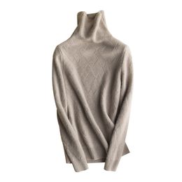 Cashmere Sweater Women Turtleneck Fashion Knitted Sweater Pullover Korean Ladies Sweaters Jersey Mujer KJ4015 210203