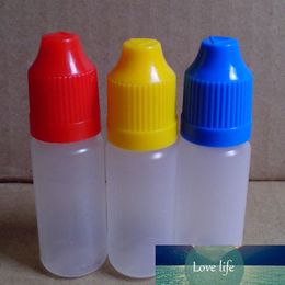 100pcs 10ml PE Plastic Needle Bottle Refillable Empty E Liquid Dropper Bottle With Childproof Cap Squeezable Soft Vial