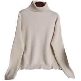 Women's Sweaters Autumn Winter Knitting Cashmere Turtleneck Loose Plus Size Fashion Pullover Women Sweater 1z