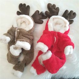 Pet Dog Apparel thick autumn and winter clothes four-legged clotheingsheep outfit elk cat cute