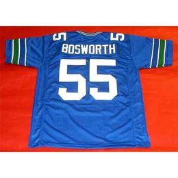 Mitch Custom Football Jersey Men Youth Women Vintage 55 BRIAN BOSWORTH CUSTOM THE BOZ Rare High School Size S-6XL or any name and number jerseys