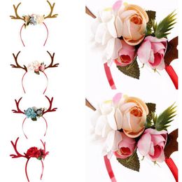 Christmas Decorations Reindeer Antlers Headband And Easter Party Headbands DIY Women Girs Kid Deer Costume Ear Hairband1