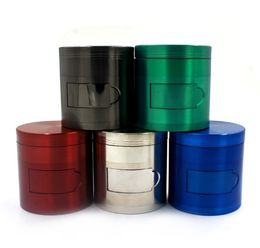 2021 wholesale 40mm/50mm/55mm/63mm side open cut tobacco grinder metal plat Concave custom herb grinder for smoking dry