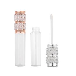 5ml Empty Round Lip Gloss Tube High Grade Clear Plastic Lip Gloss Containers Filling Bottle Cosmetic Packaging F3949