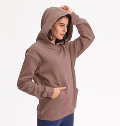 Hooded Outdoor Leisure Sweater Gym Clothes Women Tops Workout Fitness Loose Thick Yoga Jackets Exercise Running Coat Hoodies