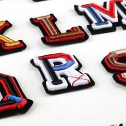 3D Letter Badges Embroidered Sew on Patch Colorful Name Tags Hat Bag Shirt DIY Logo Emblems Crafts Alphabet Decorations HHA2190