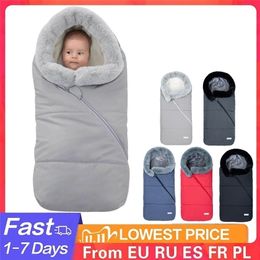 Winter Baby Sleeping Bag ct Envelope For born Warm Infant Stroller Sack Windproof Children's 220216