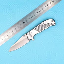 1Pcs New 1558 Flipper Assisted Open Knife 8Cr13Mov Stone Washed Blade Aviation aluminum Handle EDC Pocket Knives