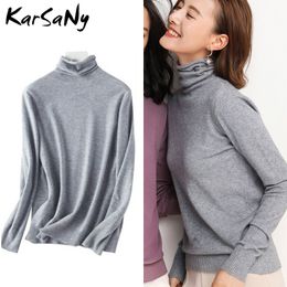 Winter Cashmere Sweater Women Wool Pullover Women's White Cashmere Turtleneck Sweater Pullover Soft Winter For Woman Sweaters Y200722