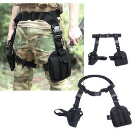 Tactical Combat Pistol Gun Pack Tactical Holster Bag with Pouch Outdoor Shooting Gear NO17-219